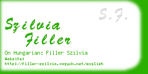 szilvia filler business card
